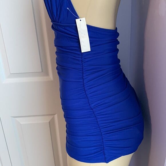 Spiegel Swim Dress Skirt Swimsuit 4 Rare Vintage NEW Royal Blue - Picture 4 of 12